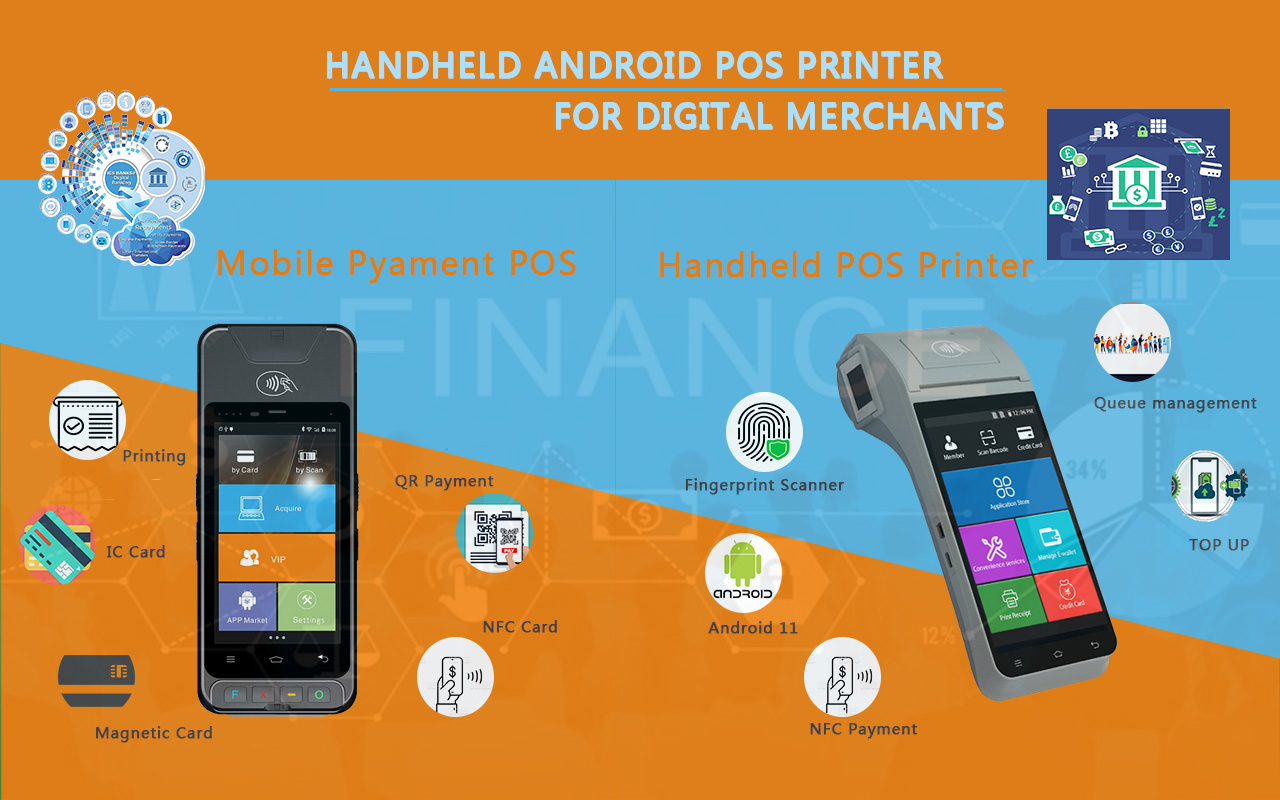 Imprimantă portabilă-tot-în-unul-Android-POS