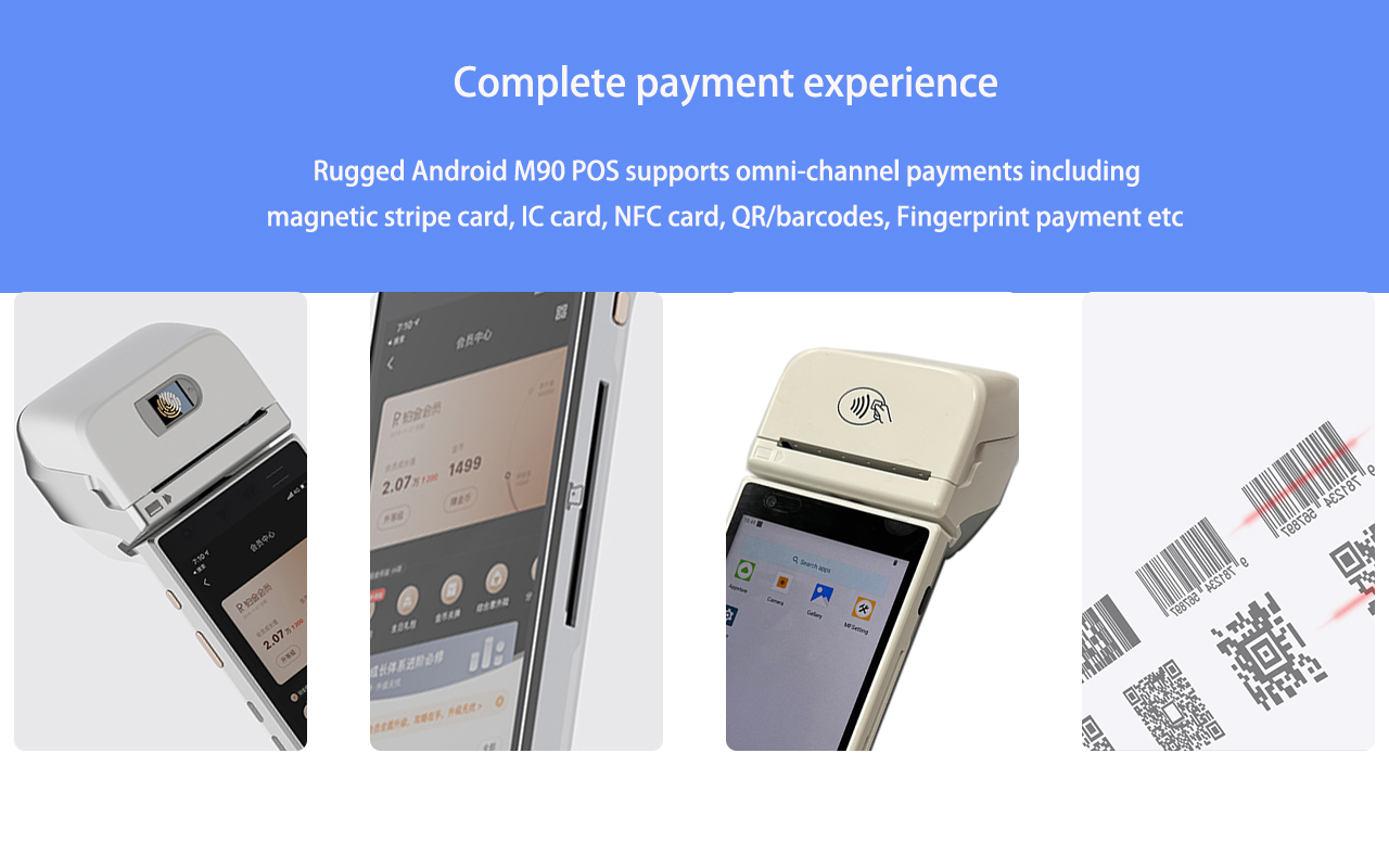 S90 android makseterminal koos printeriga
