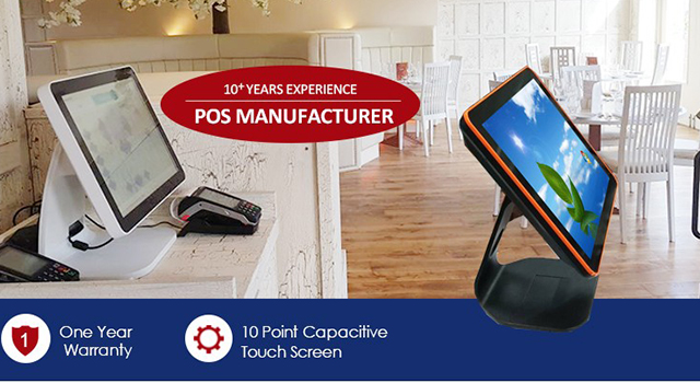 Fanless 15.6 "Kapasitif Toel layar pos terminal pikeun réstoran hotél