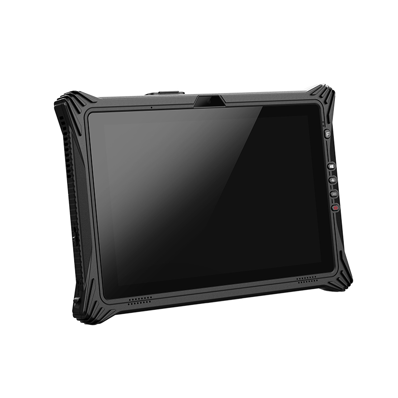 Q10P tablet industrial leiho bat da, RFID irakurgailua eta barra-kode eskanerra dituena