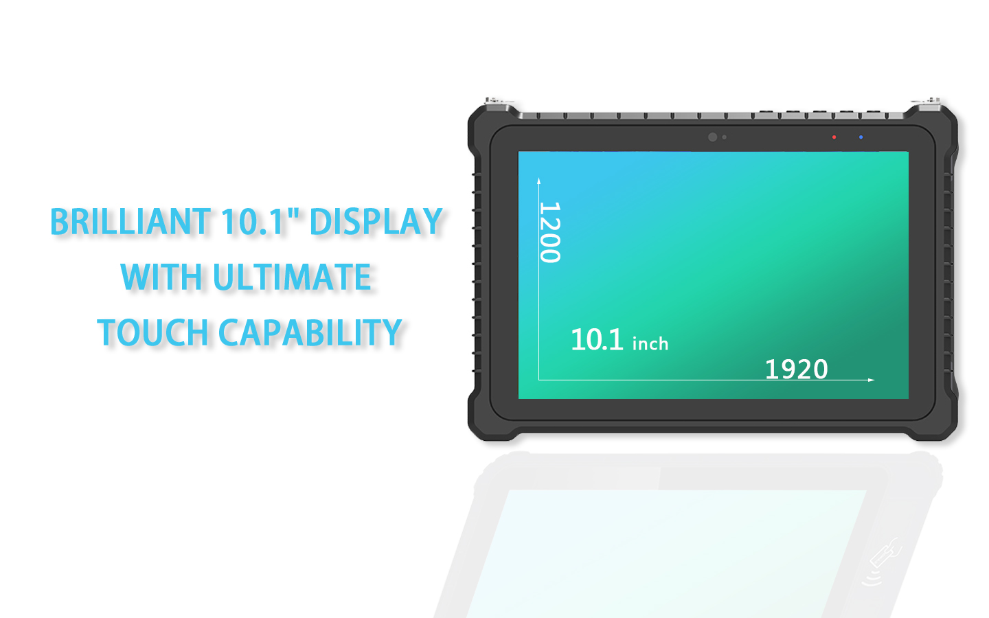 Q10S ialah IP68 Waterproof Rugged Tablet 10.1 inci Quad Core Industrial Tablet 8GB 128GB Windows 11 Rugged Tablet PC