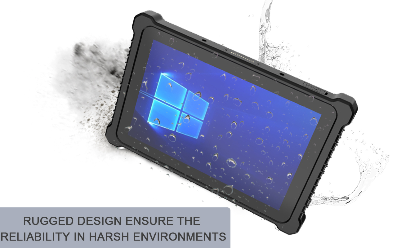 Q10 es una tableta resistente al agua ip68 con pantalla IPS de 10,1 pulgadas y 1200*1920, resistente al agua