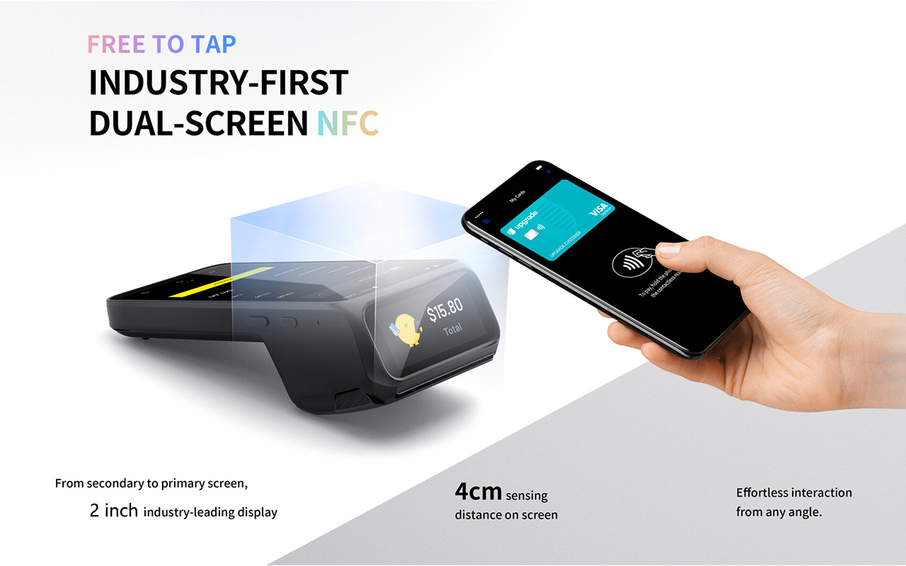 Android 16 Mobile Pos 6800mAh Terminal Printer All in One Retail Cash Register Portable Wireless Data Pos Machine