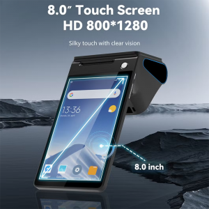 8 Inch Dual-Screen Handheld POS Machine NFC Connectivity Cash Register Printer Palm Vein Payment for Restaurant & Hotel