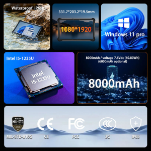 Outdoor rugged windows tablet for field work