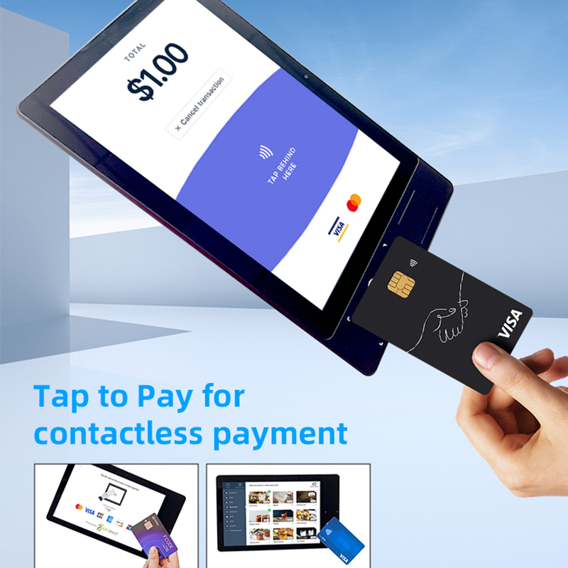 China Android 14 OS Tap to Pay Tablet With Front NFC Reader