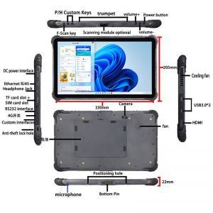 Rugged windows tablet barcode scanner