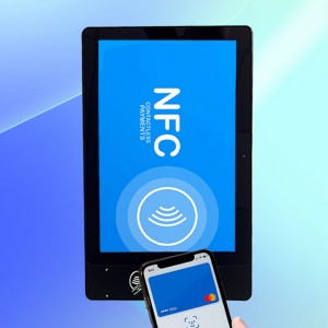 ODM 10 Inch Front NFC Android Tablets Pos Tap to Pay Under The Screen Ordering Display Kiosk Desktop Booking Android Tablet Pc