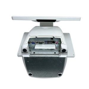 DP02 is a Windows desktop POS system with 15.6inch Dual touch screen and RJ45 ethernet port 